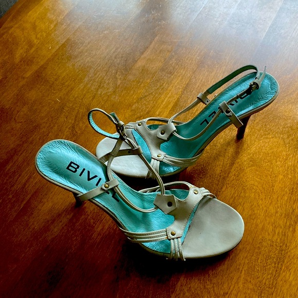 Shoes - Biviel size 7.5 heel with leather upper and leather liner